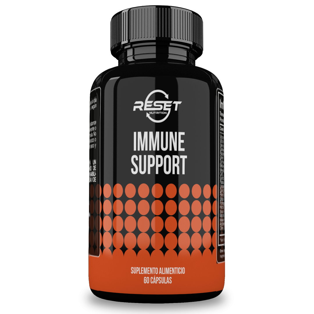 IMMUNE SUPPORT | Suplemento Sistema Inmune | Formula para Reforzar y Mantener tus Defensas | Para Mujer y Hombre | 100% Natural y Vegano | 60 Capsulas | Hecho en USA | Reset Nutrition