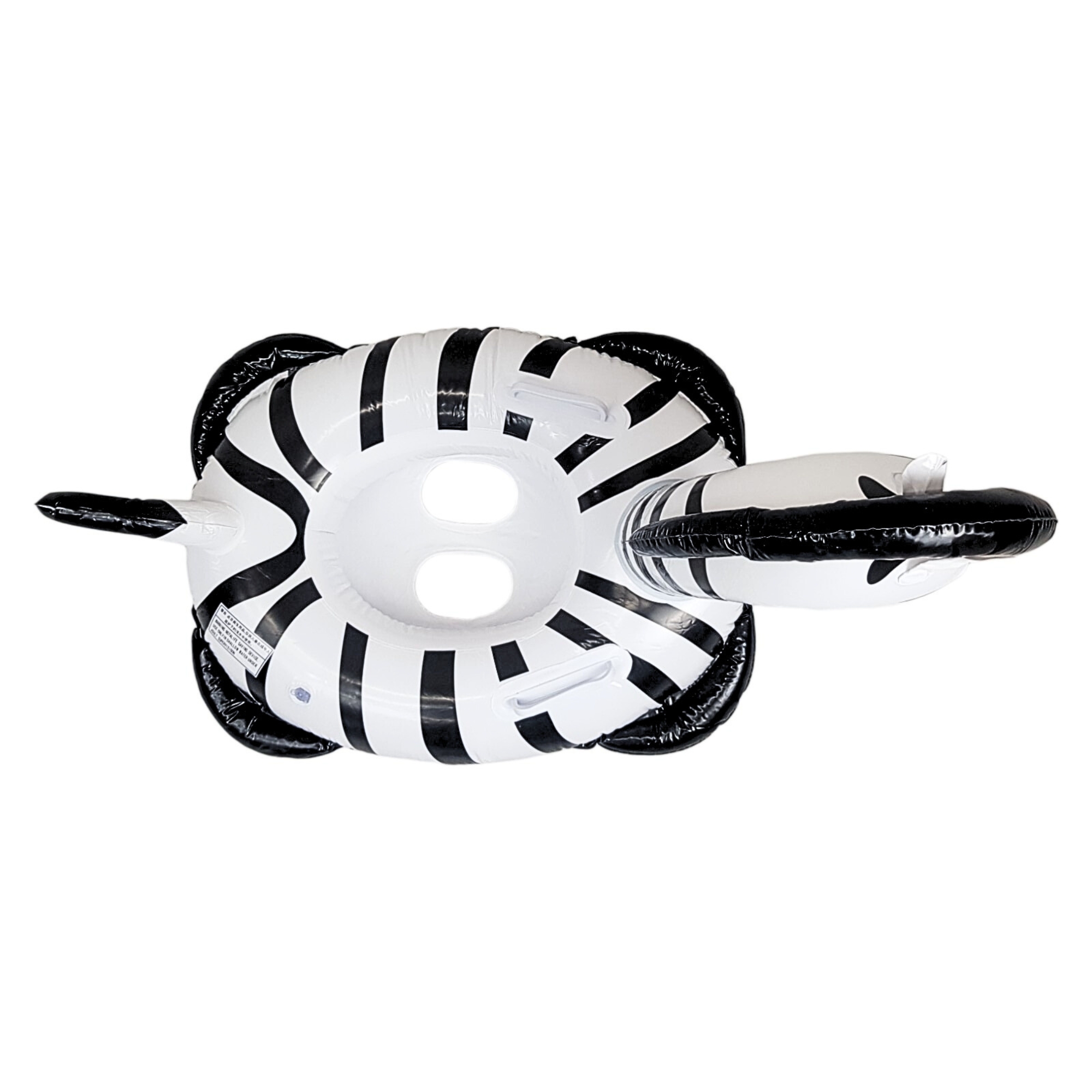 Asiento Inflable para Niños Flotador, Juguete de Alberca Cebra - Blanco.