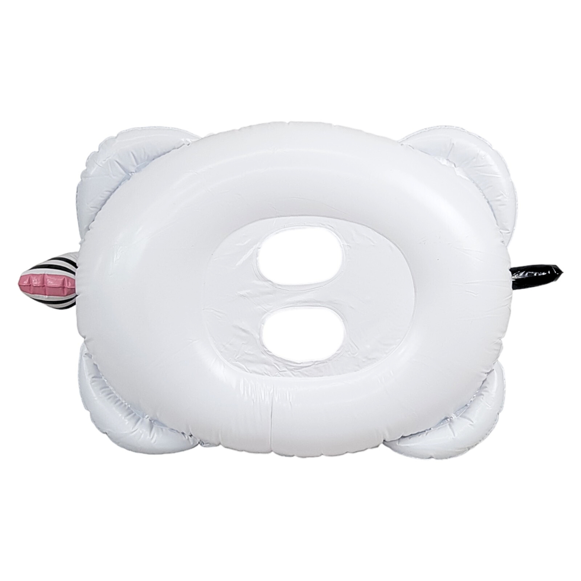 Asiento Inflable para Niños Flotador, Juguete de Alberca Cebra - Blanco.