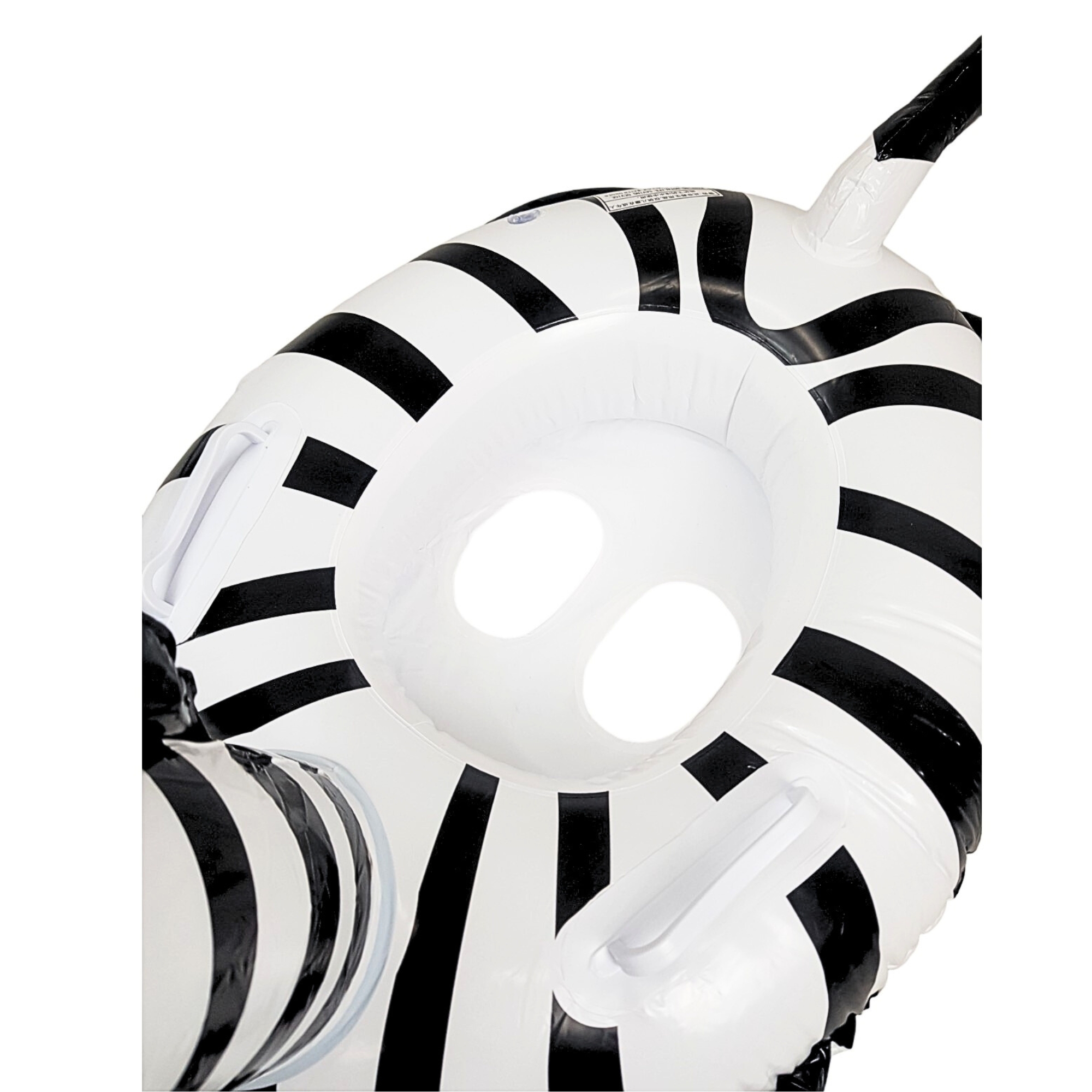 Asiento Inflable para Niños Flotador, Juguete de Alberca Cebra - Blanco.