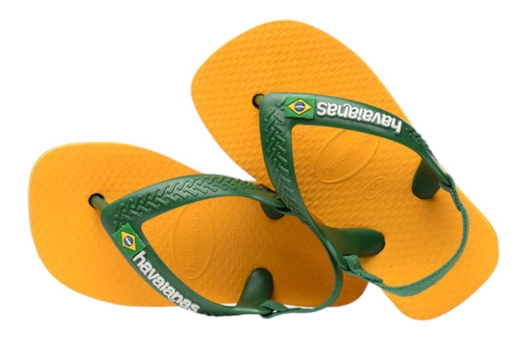 Sandalias Havaianas Para Niños Amarillo Talla 17.