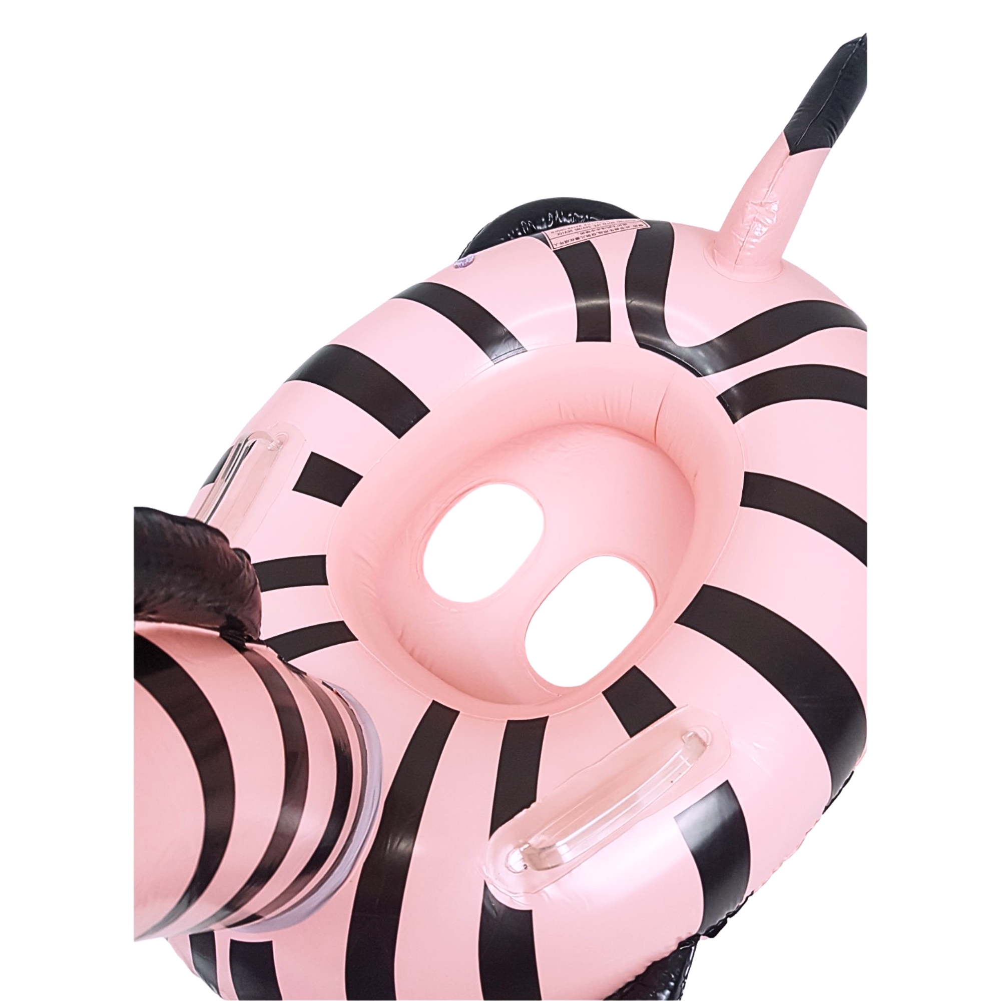Asiento Inflable para Niños Flotador, Juguete de Alberca Cebra - Rosa.