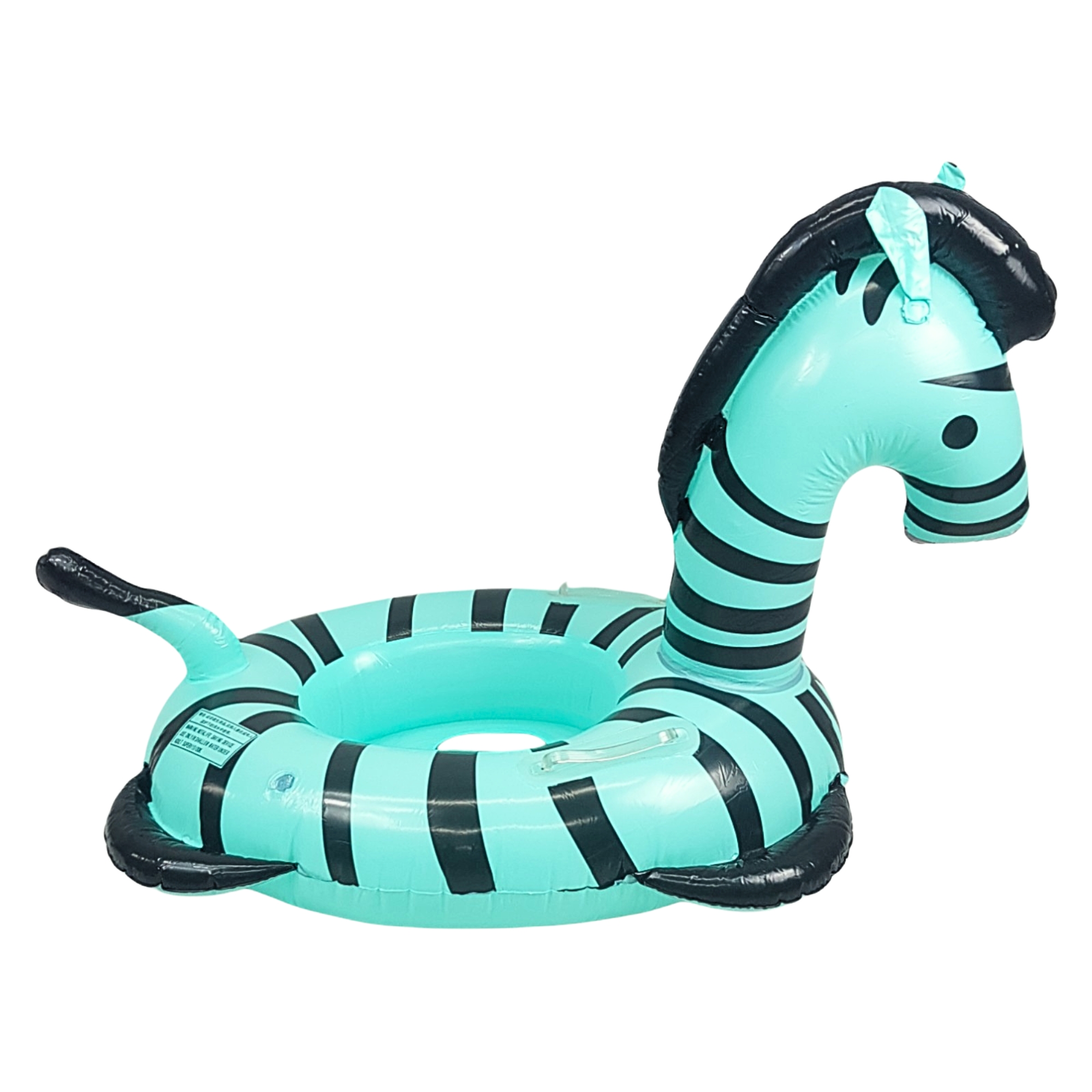Asiento Inflable para Niños Flotador, Juguete de Alberca Cebra - Verde.