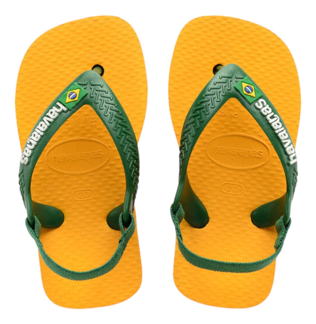 Sandalias Havaianas Para Niños Amarillo Talla 17.