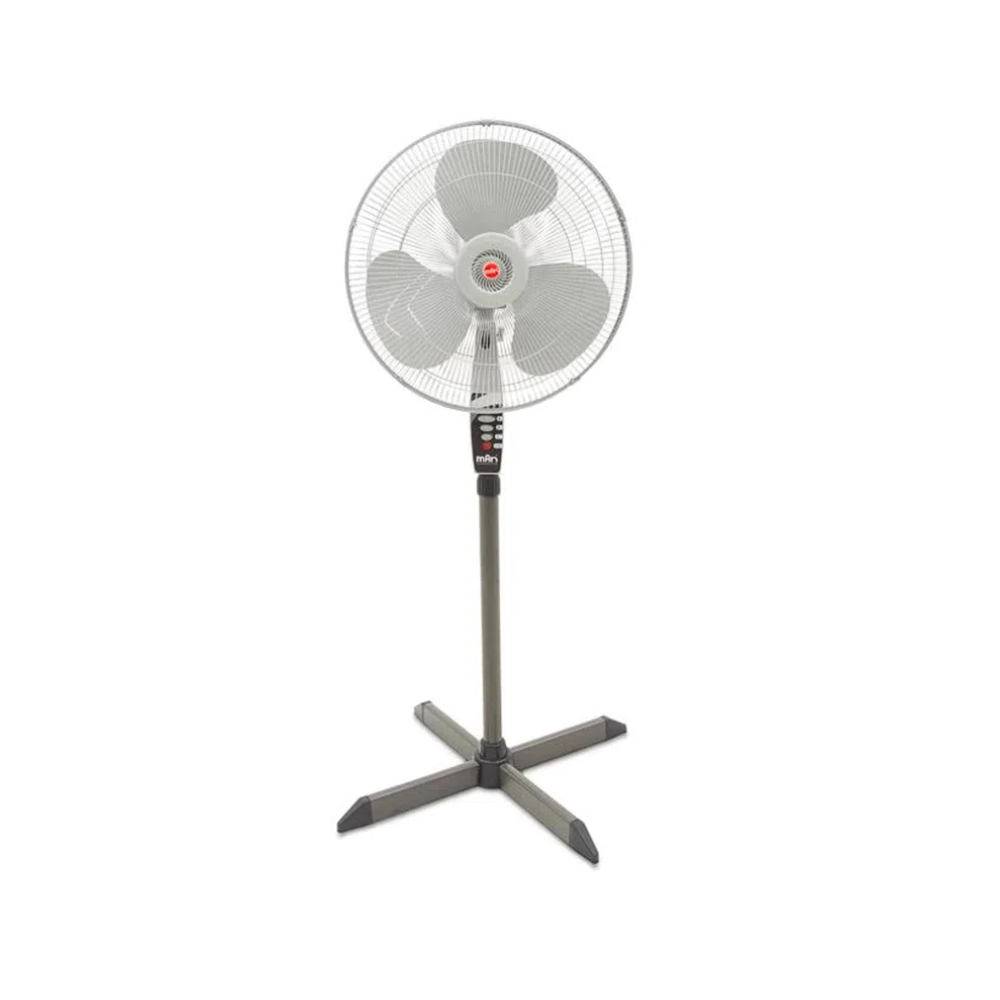 Ventilador de pedestal 18" gris oscuro marca Man.
