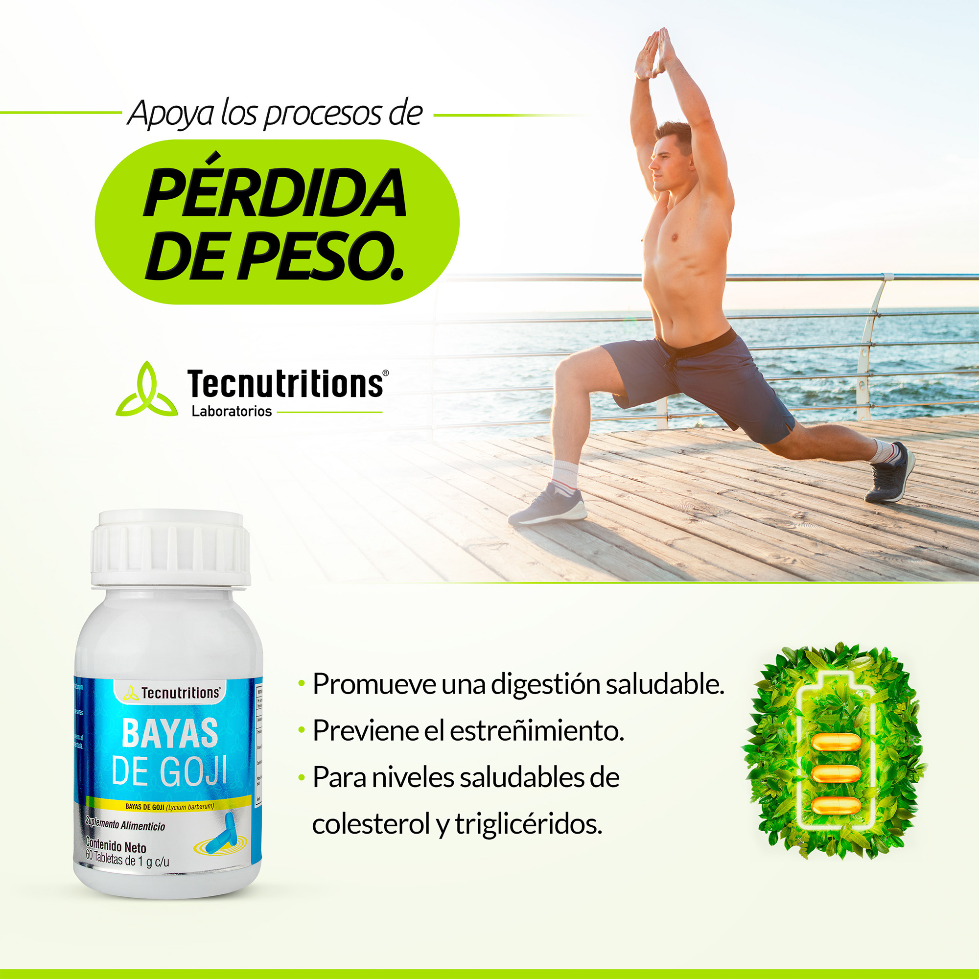  Suplemento Bayas De Goji, Tecnutritions® Baja De Peso, Tratamiento