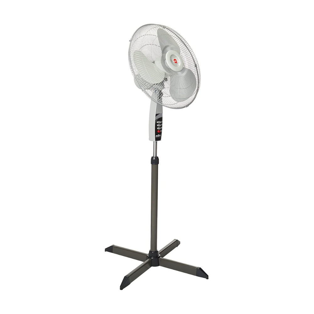 Ventilador de pedestal 18" gris oscuro marca Man.