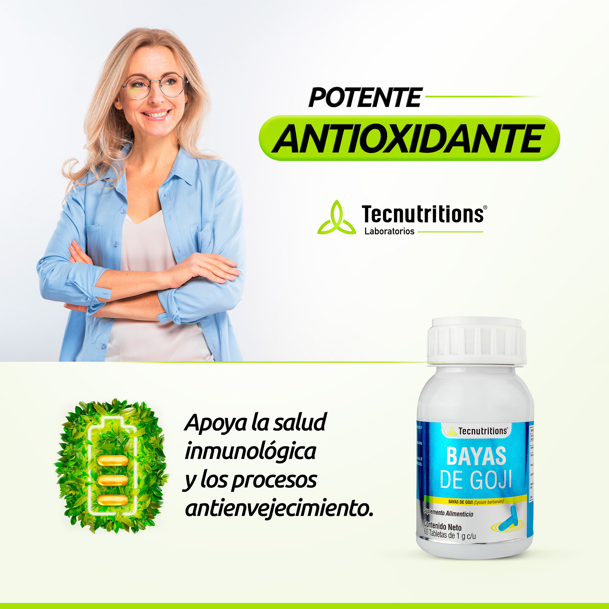  Suplemento Bayas De Goji, Tecnutritions® Baja De Peso, Tratamiento