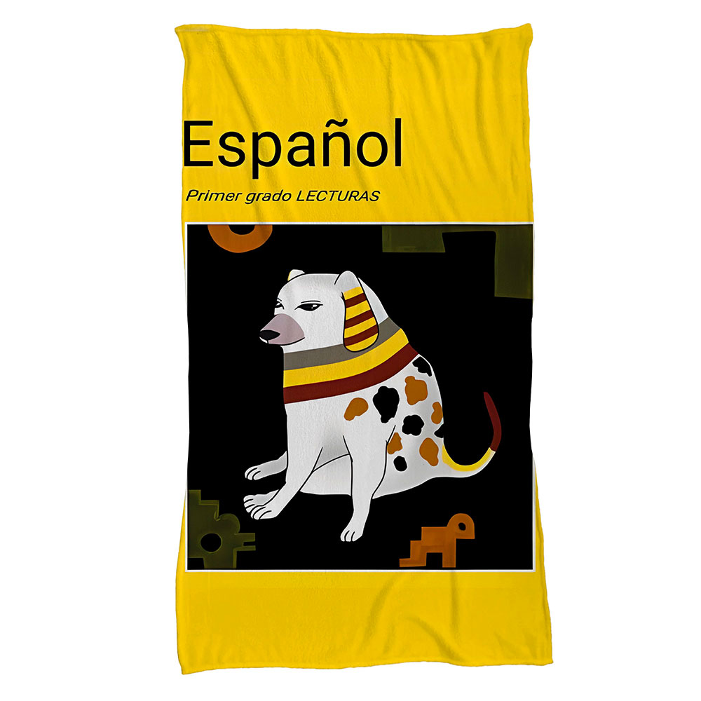 Cobija Manta Frazada Diseño Libro De Español Cheems Ultra Suave Y Ligera Alta Calidad.