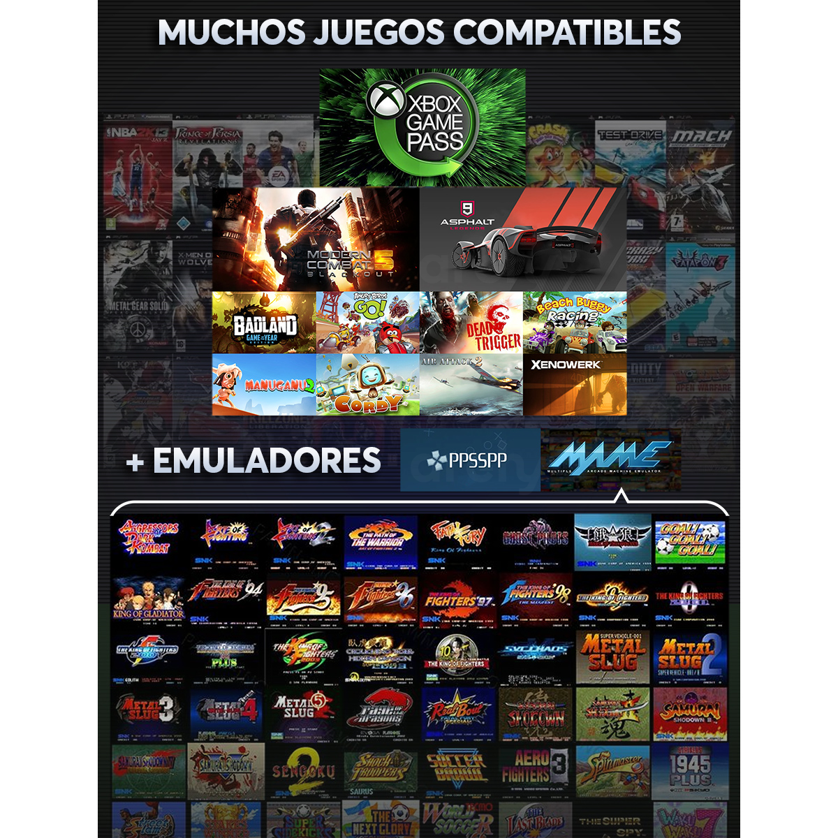 Mando Control Gamepad Archy Joystick Compatible con Android inalámbrico con Bluetooth, Soporte Celular y Agarre cómodo (C8S / X3).