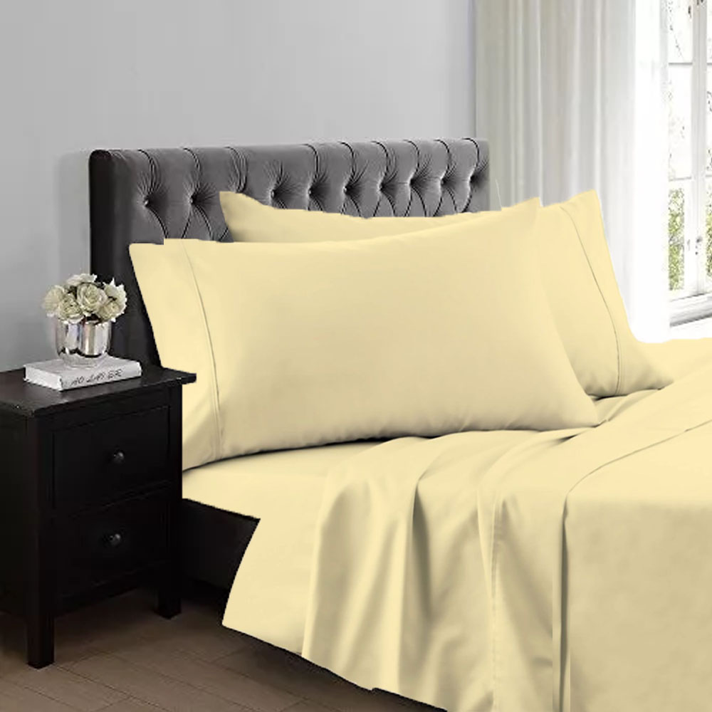 Juego de Sabanas 100% Algodón Frescas y Transpirables Matrimonial Ivory Kyuden Home.