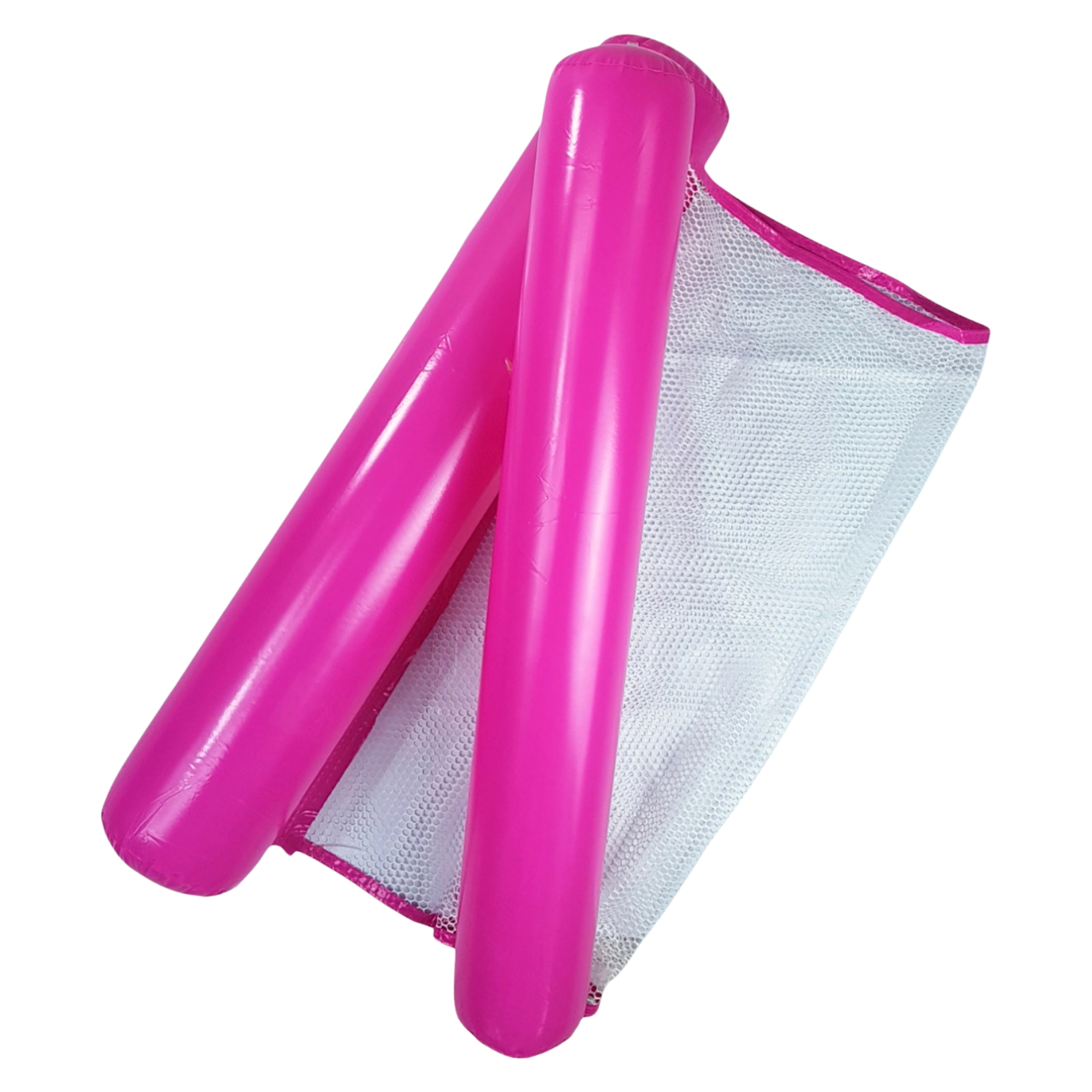 Hamaca Inflable con Red para Piscina, Cama Flotante de 102 cm - Rosa.