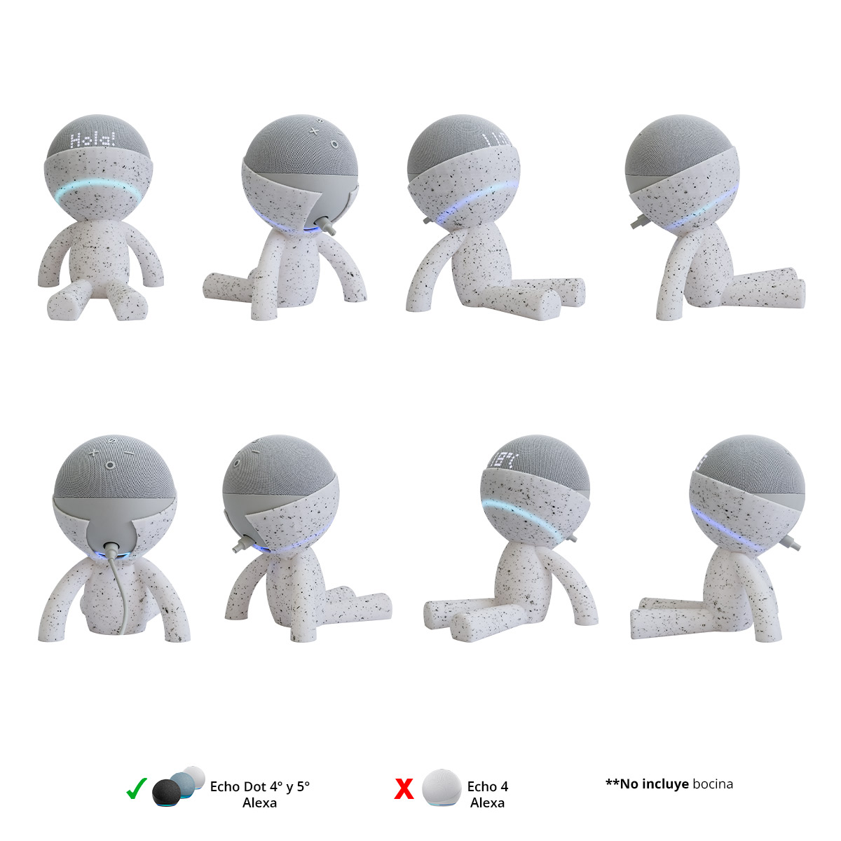 Soporte para Alexa echo dot 4G y 5G tipo Robert impremli (Granito)