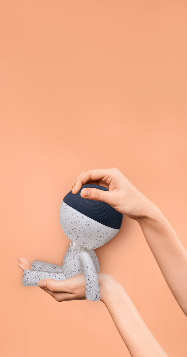 Soporte para Alexa echo dot 4G y 5G tipo Robert impremli (Granito)