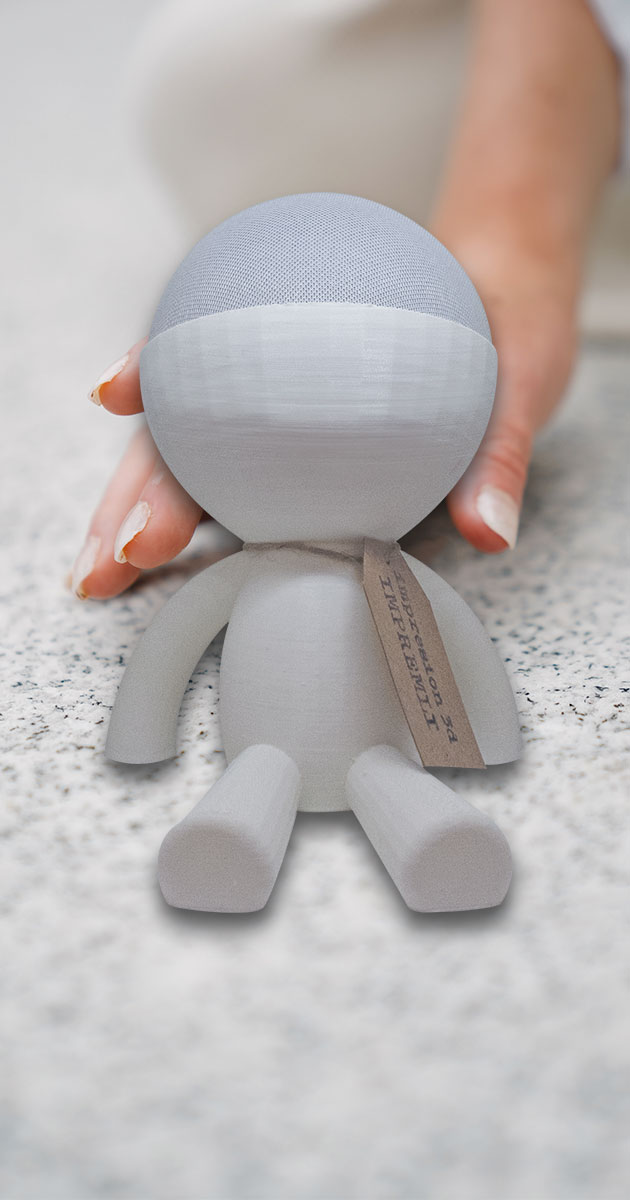 Soporte para Alexa echo dot 4G y 5G tipo Robert impremli (Granito)