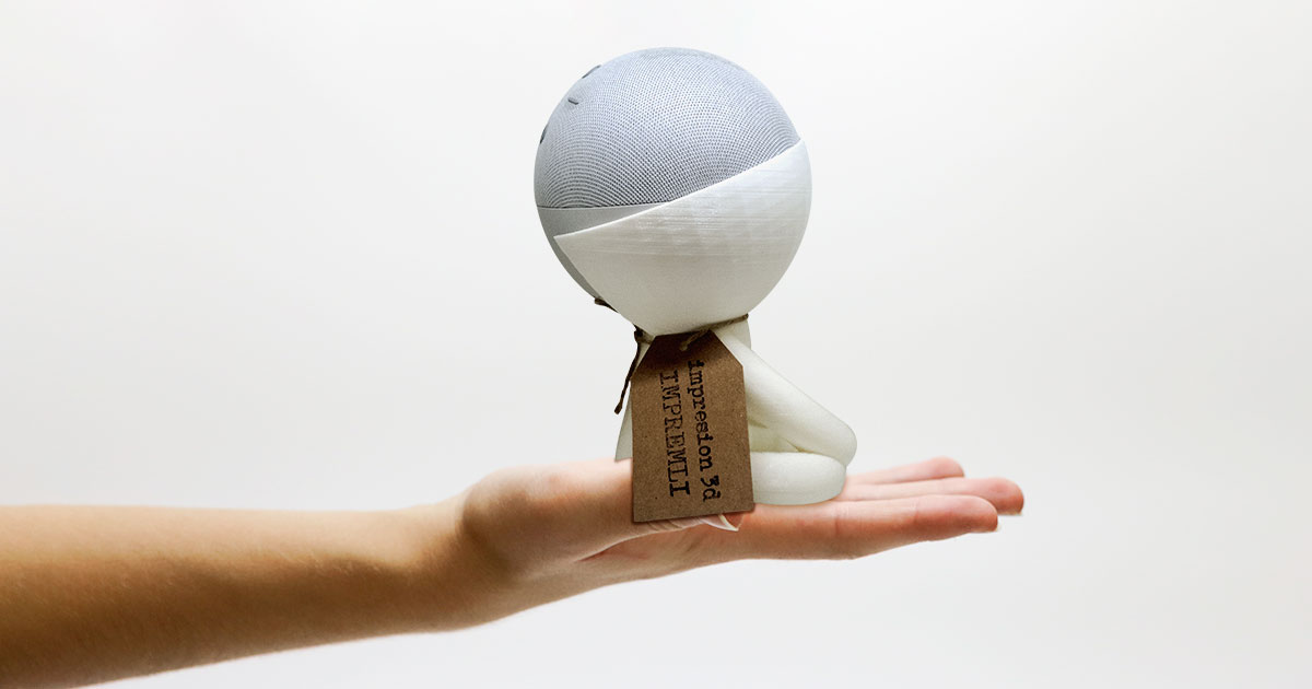 Soporte para Alexa echo dot 4G y 5G tipo Robert impremli (Granito)