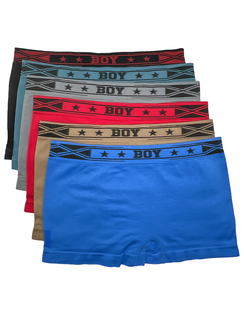 Paquete de 6 Bóxer Para Niño con Divertidos Diseños .