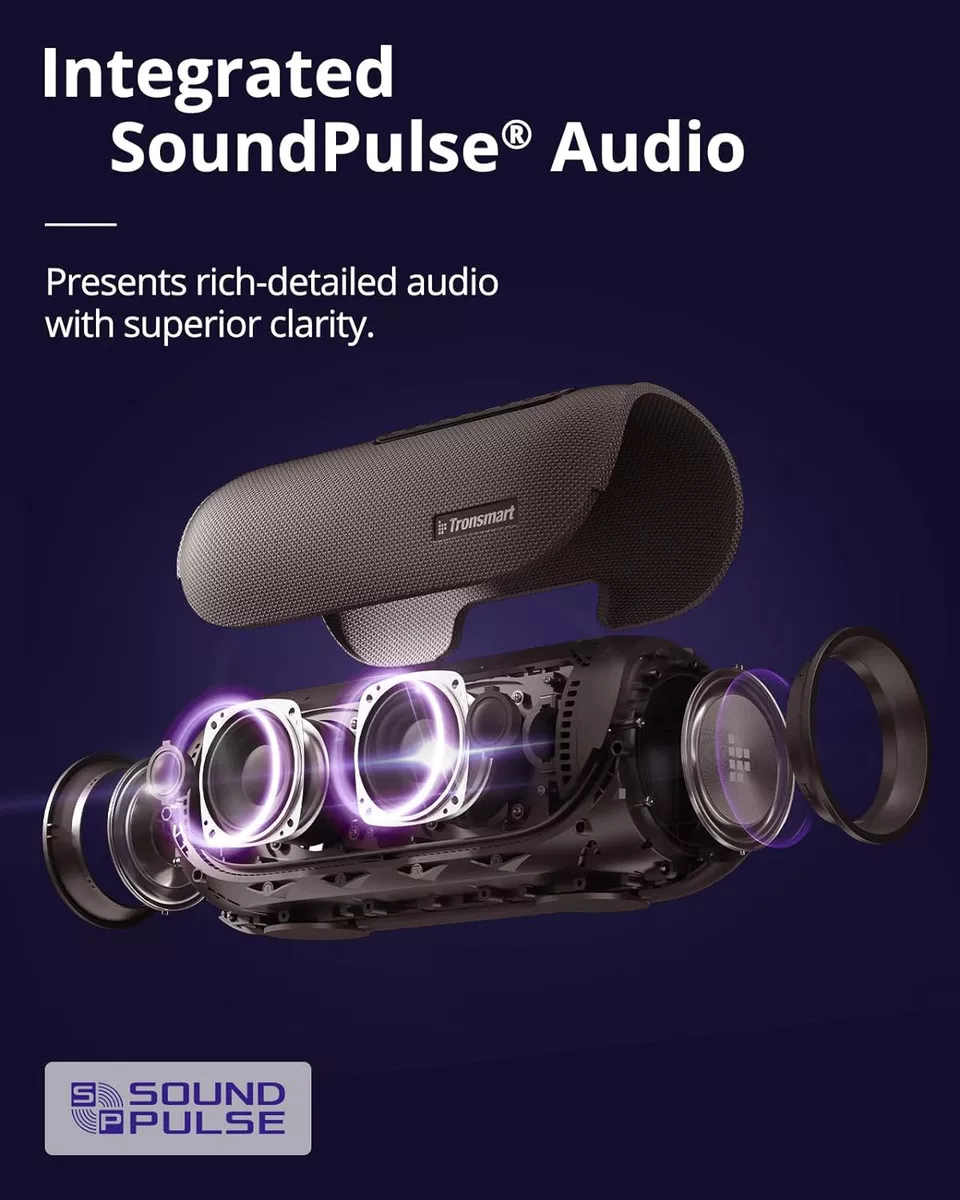 Tronsmart Bang Bocina Bluetooth 60W IPX6  portátil para fiestas al aire libre.