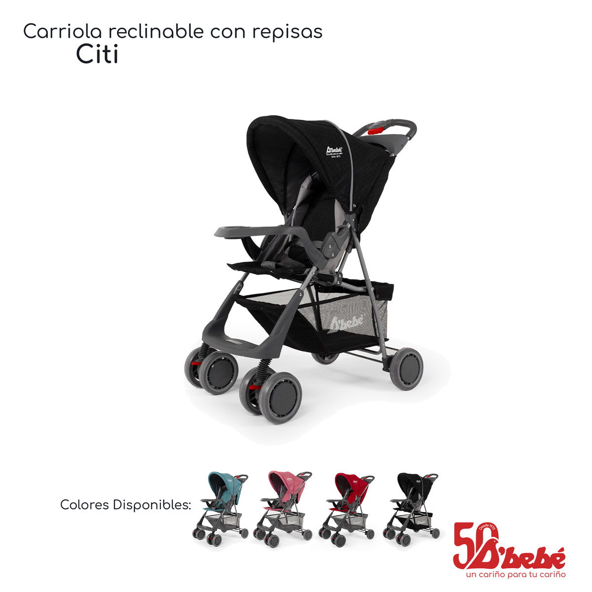 Carriola D'bebé Citi Negra