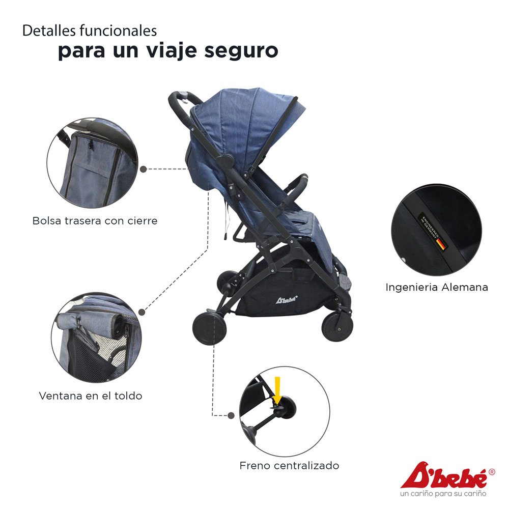 Carriola para Viaje D'bebé Wing Azul