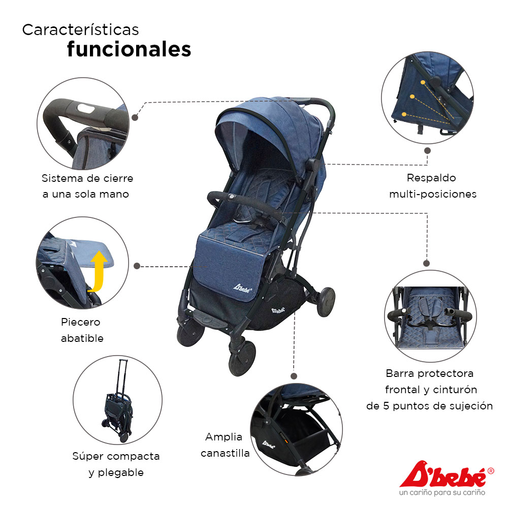 Carriola para Viaje D'bebé Wing Azul