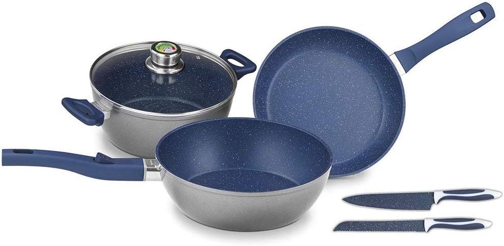 Batería de Cocina Master Set Mayan Blue Flavor Stone 