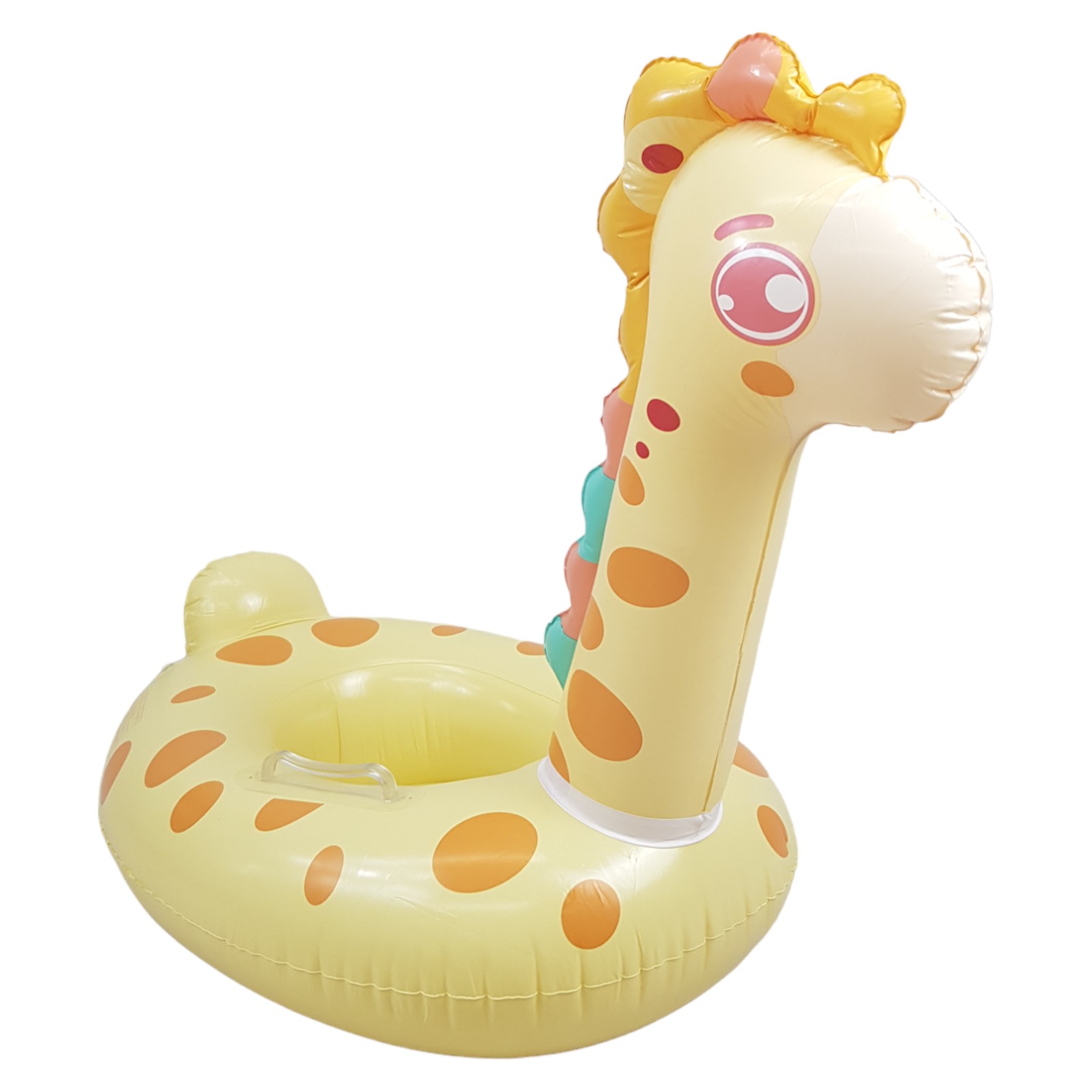 	Asiento Inflable para Niños Flotador, Juguete de Alberca Jirafa- Amarillo.