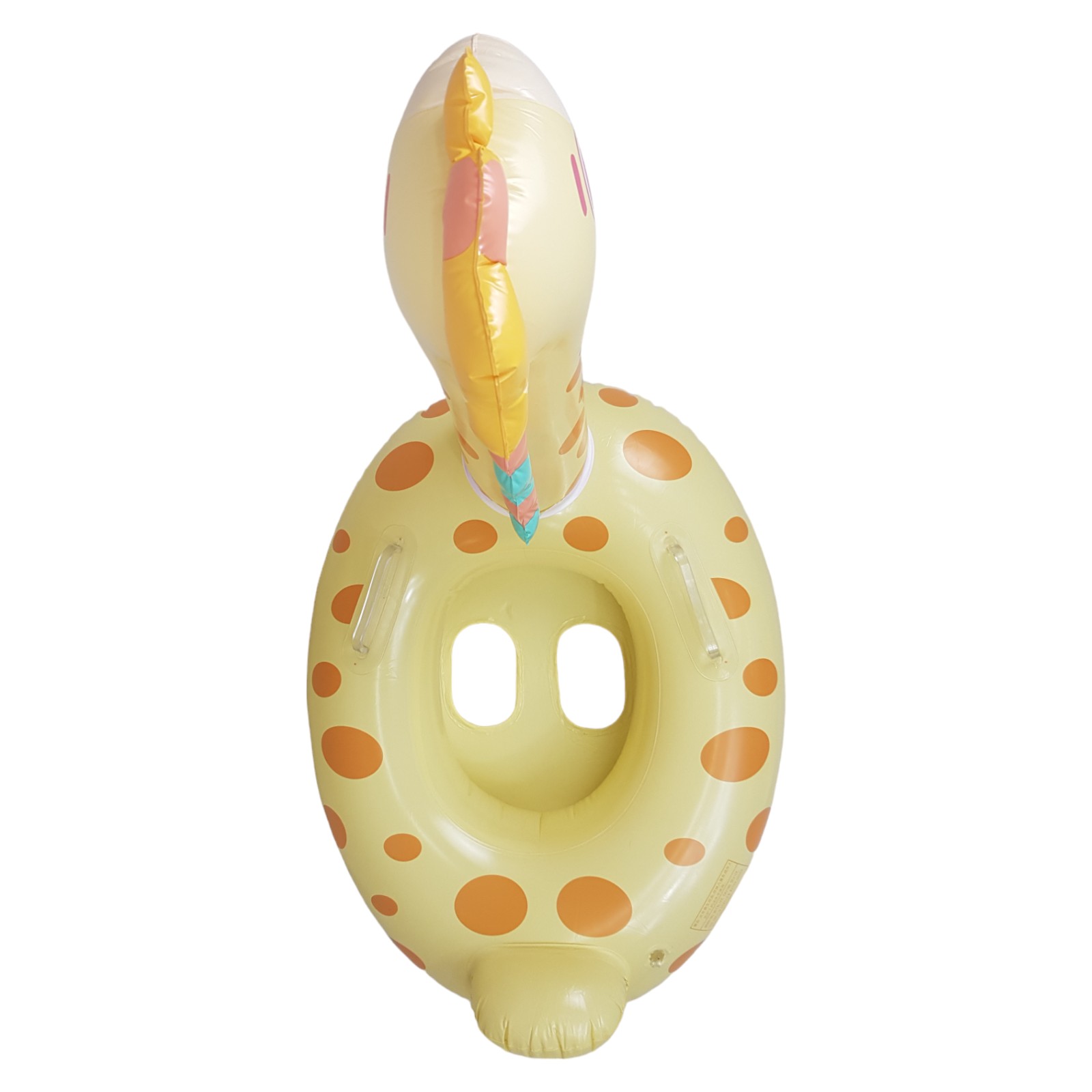 	Asiento Inflable para Niños Flotador, Juguete de Alberca Jirafa- Amarillo.