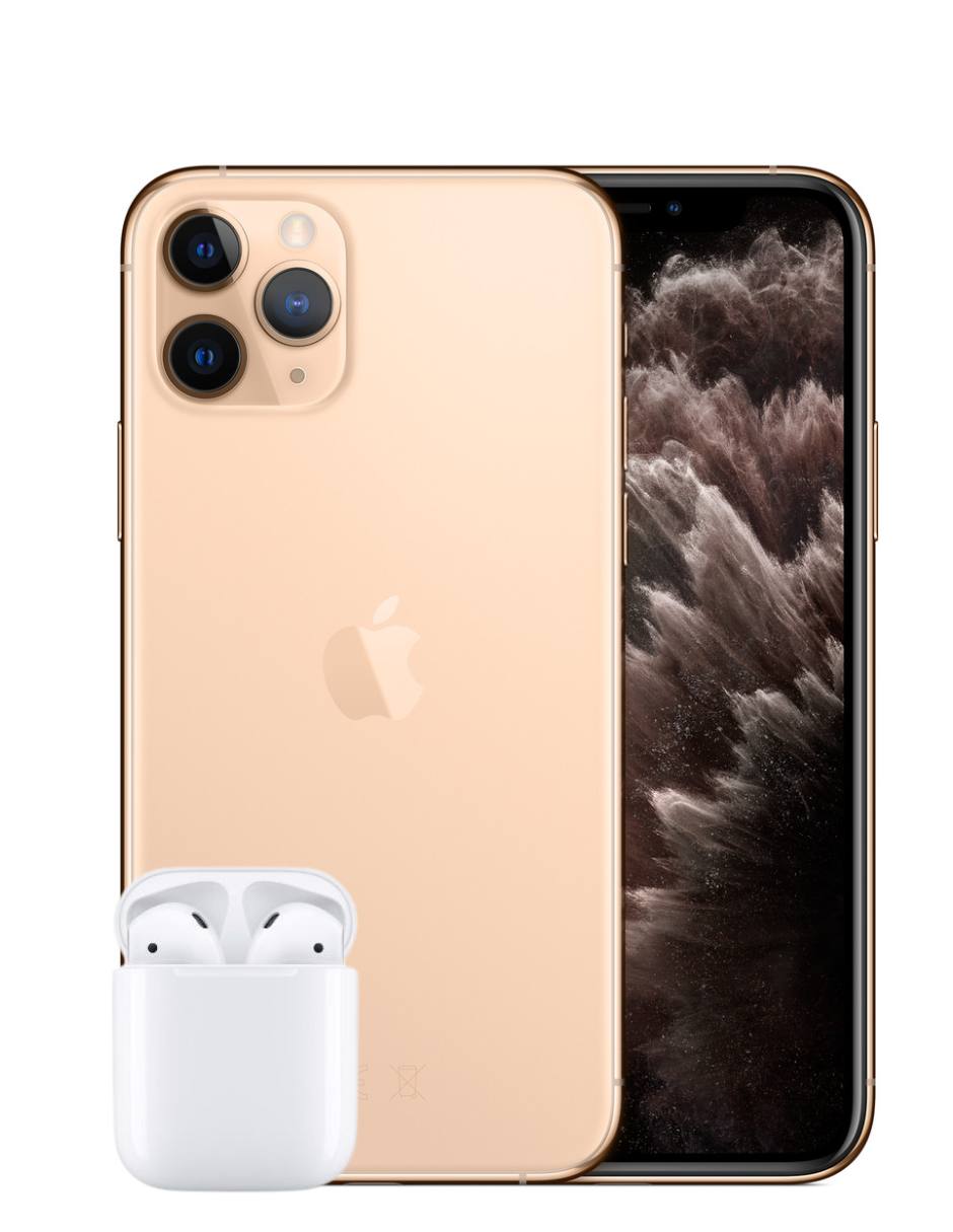 Combo iPhone 11 Pro 256GB Dorado Reacondicionado Grado A  Audifonos Para iPhone.