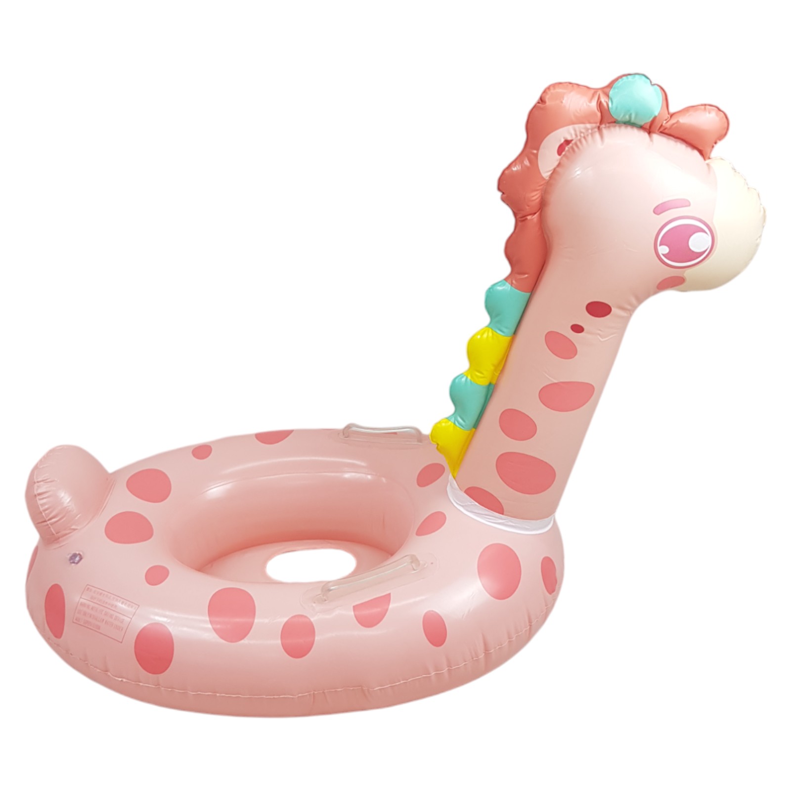 	Asiento Inflable para Niños Flotador, Juguete de Alberca Jirafa - Rosa.