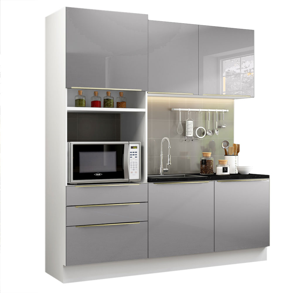 Cocina Integral Completa Modular Madesa Lux 180cm BG 01.