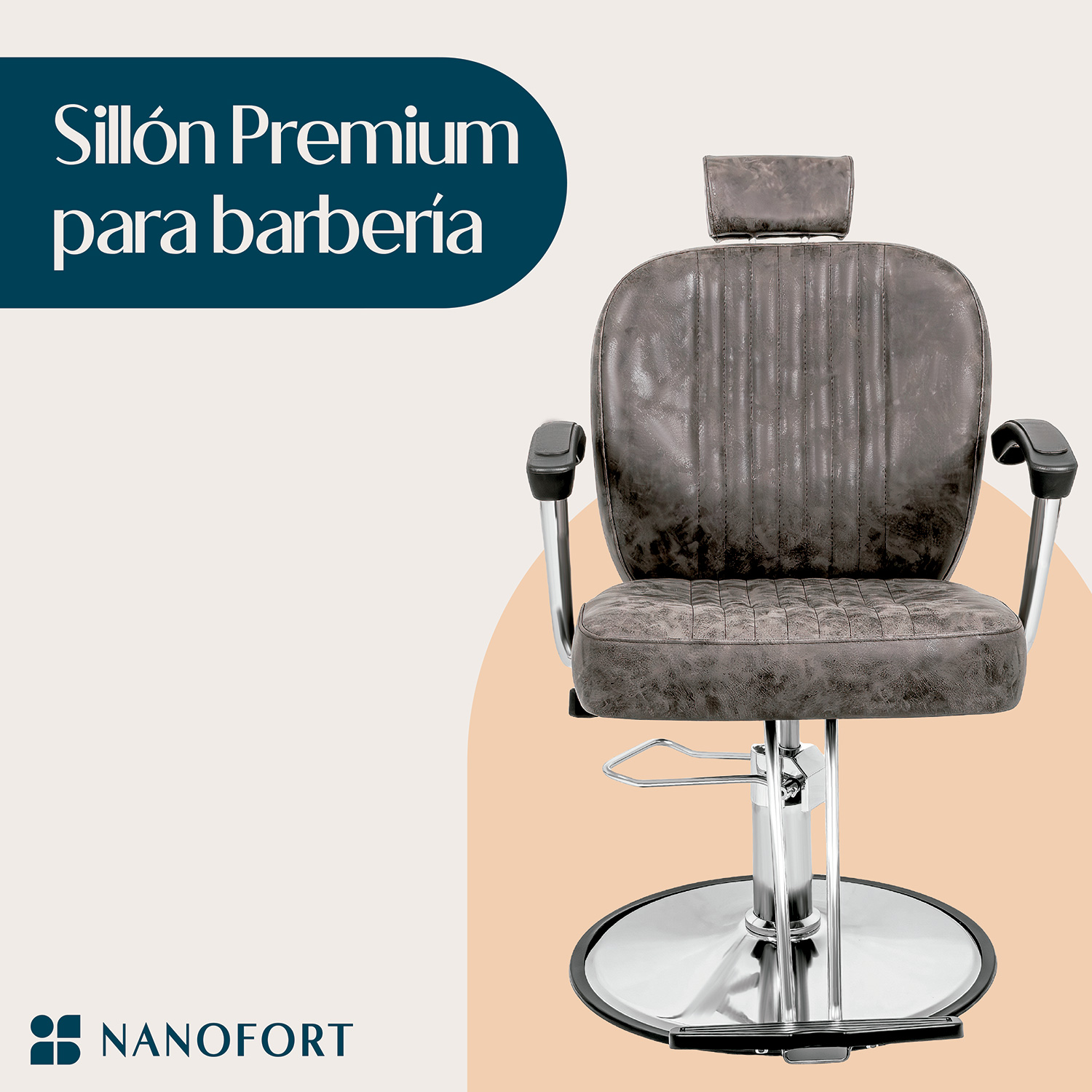 Sillon Silla Barberia Estetica Clasica 360 Moderna Cafe.