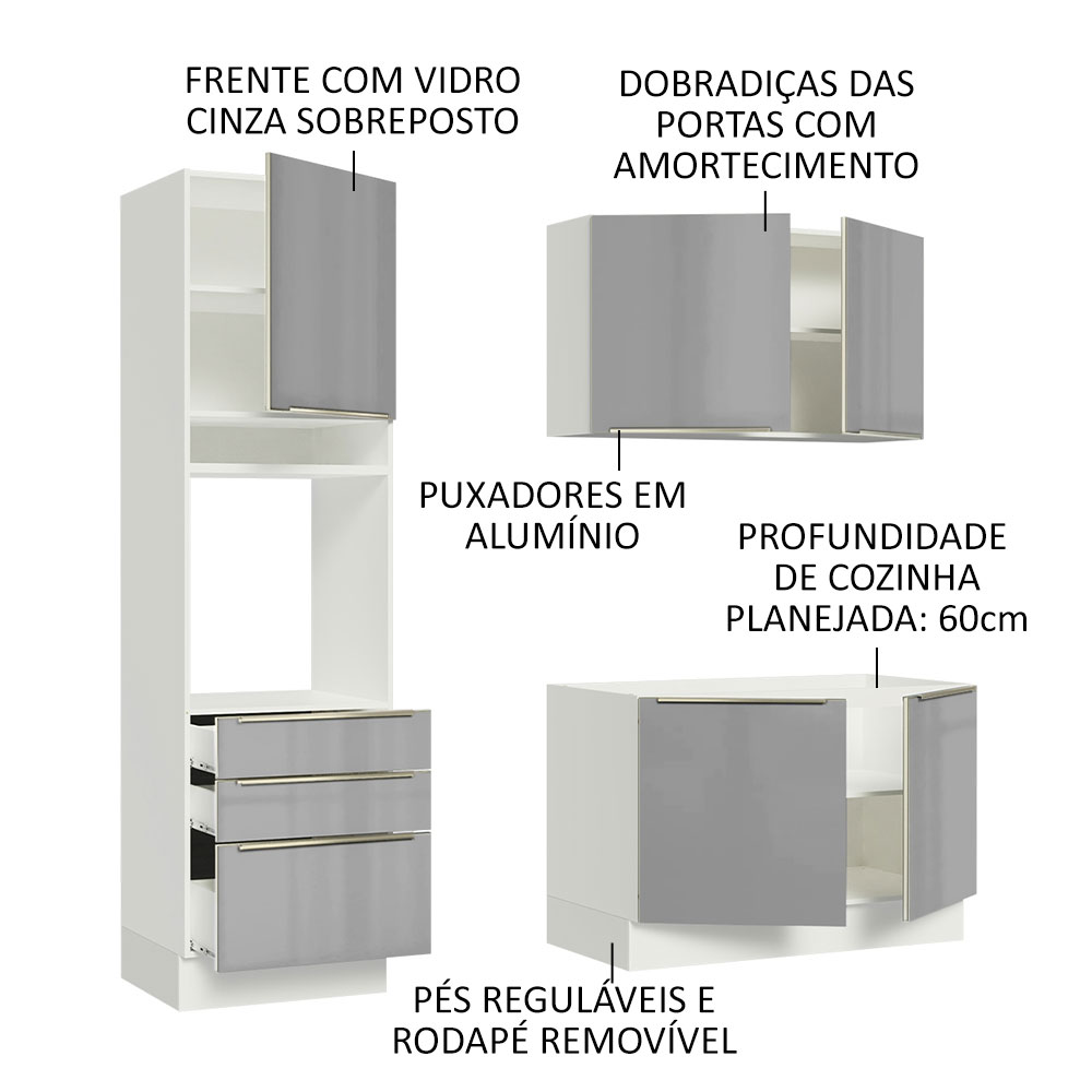 Cocina Integral Completa Modular Madesa Lux 180cm BG 01.