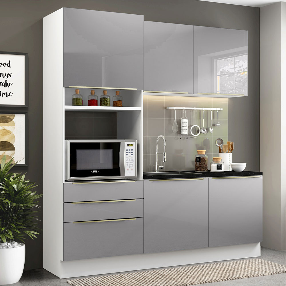Cocina Integral Completa Modular Madesa Lux 180cm BG 01.