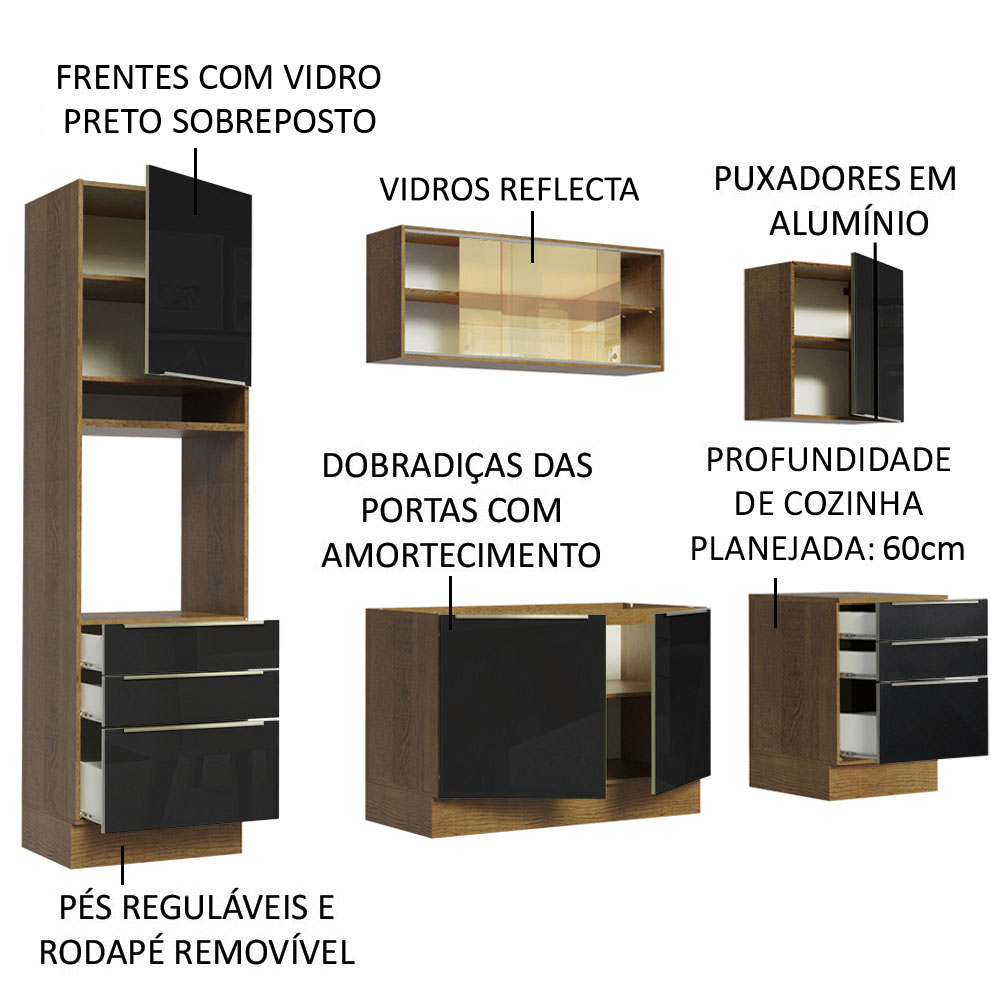 Cocina Integral Completa Modular Madesa Lux 240cm MN 02.