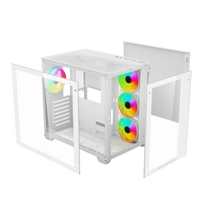 Gabinete Balam Rush Tank Pro GM930 Legend Series, Midi-Tower, Micro-ATX/Mini-ITX, USB 3.0/2.0, sin Fuente, 4 Ventilador, Blanco