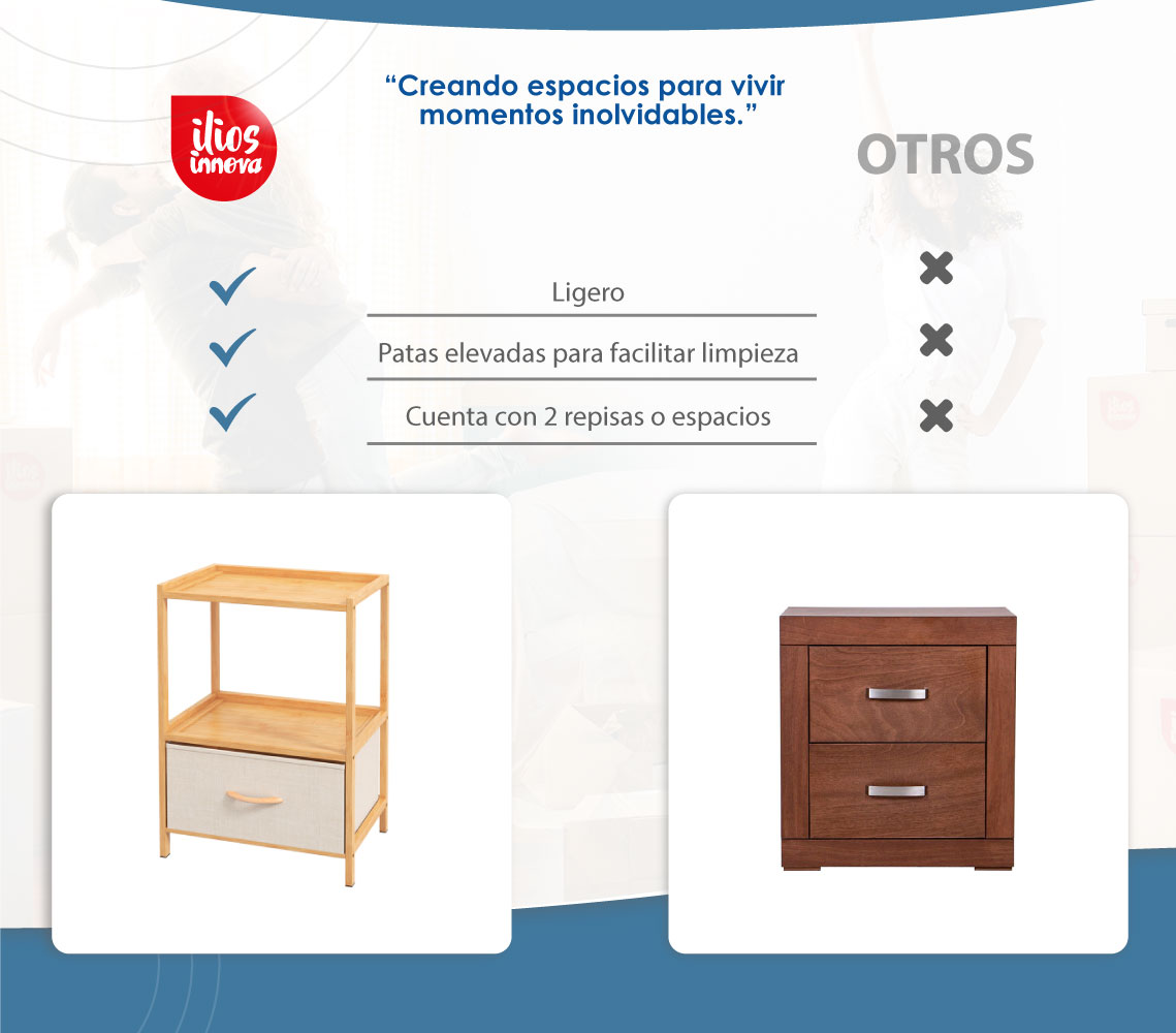 Buro de Bambú con Cajón y Estante Ilios Innova