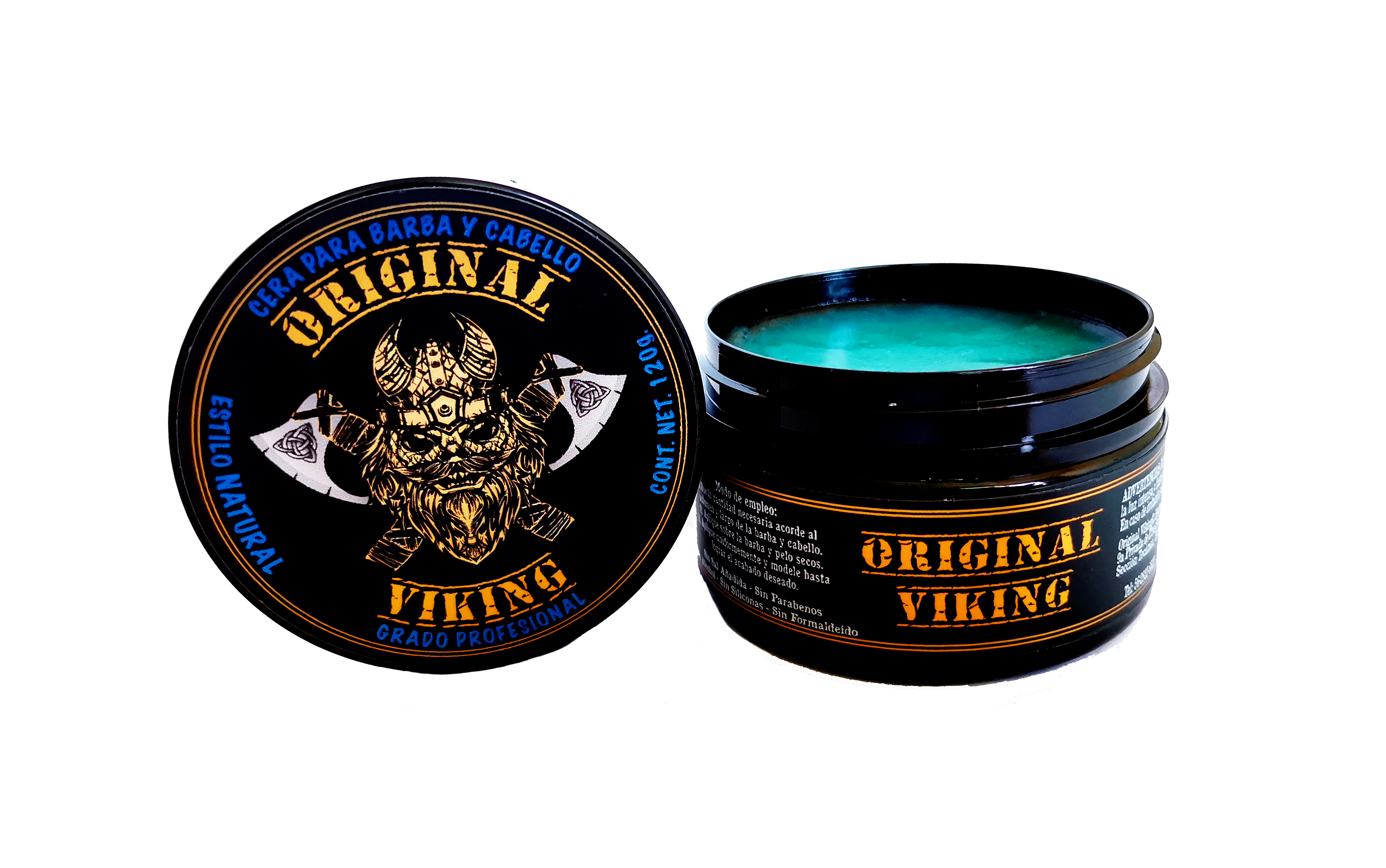 ORIGINAL VIKING | Cera NATURAL - SUPER FRESCA para Barba, Bigote y Cabello NIVEL PREMIUM, siéntete fresco e imponente y con tu estilo. Con Aroma fascinante, Sin sustancias dañinas, Vegano, Cruelty-Free. Atrévete y Conquístalo todo. 120g…