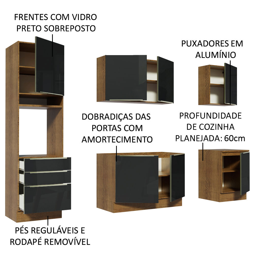 Cocina Integral Completa Modular Madesa Lux 240cm MN 03.