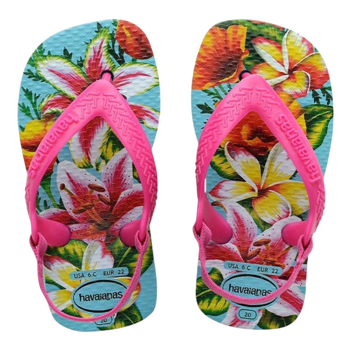 Sandalias Havaianas Para Niña Flores Talla 17.