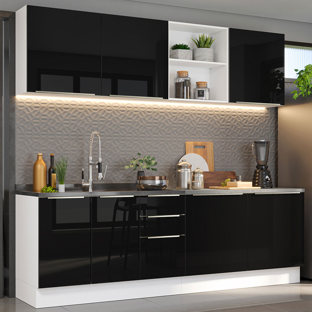 Cocina Integral Completa Modular Madesa Lux 240cm BN 05.