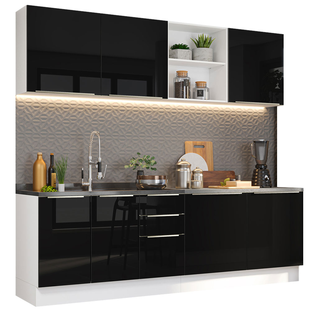 Cocina Integral Completa Modular Madesa Lux 240cm BN 05.