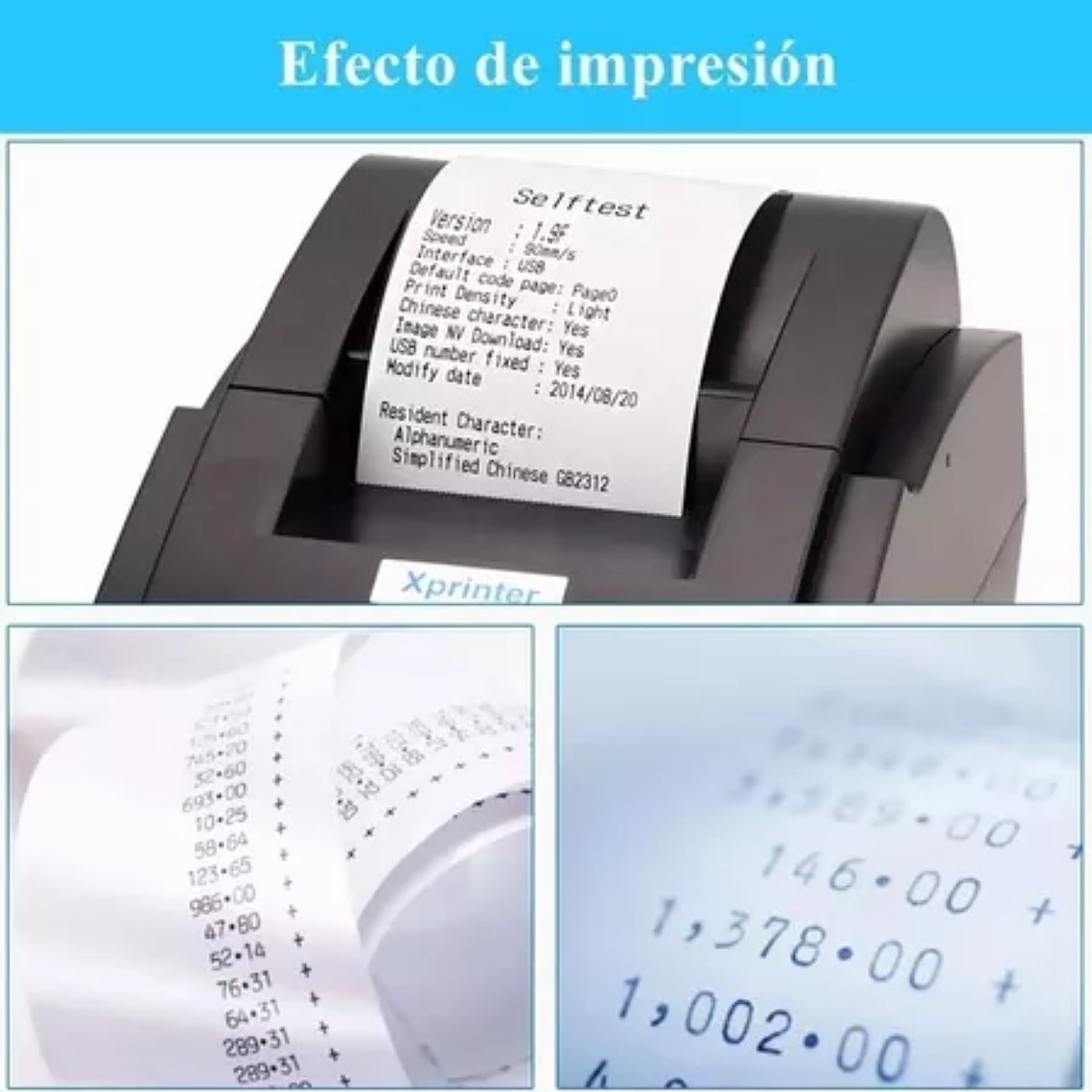 Xprinter XP-58IIH 220V Impresora De Tickets Termica 58mm Usb Punto De Venta Pos Usb