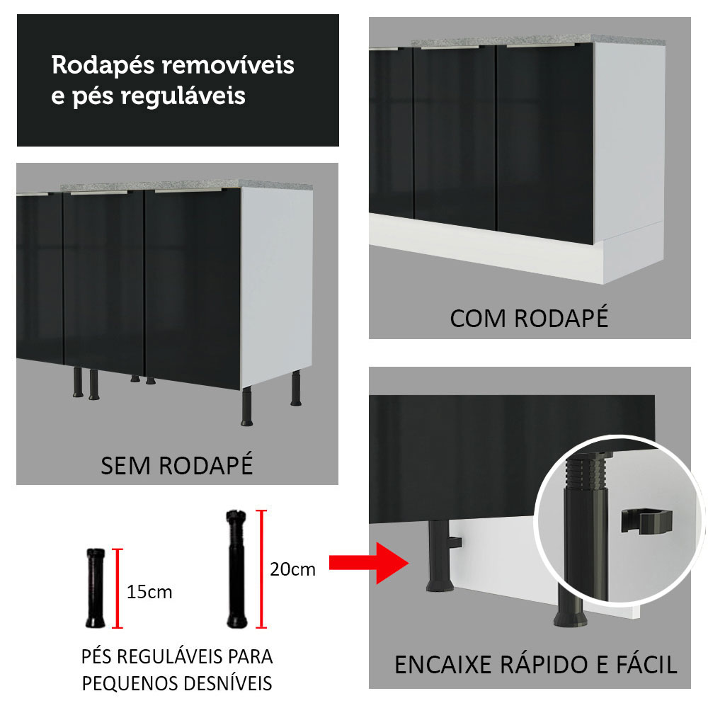Cocina Integral Completa Modular Madesa Lux 240cm BN 05.