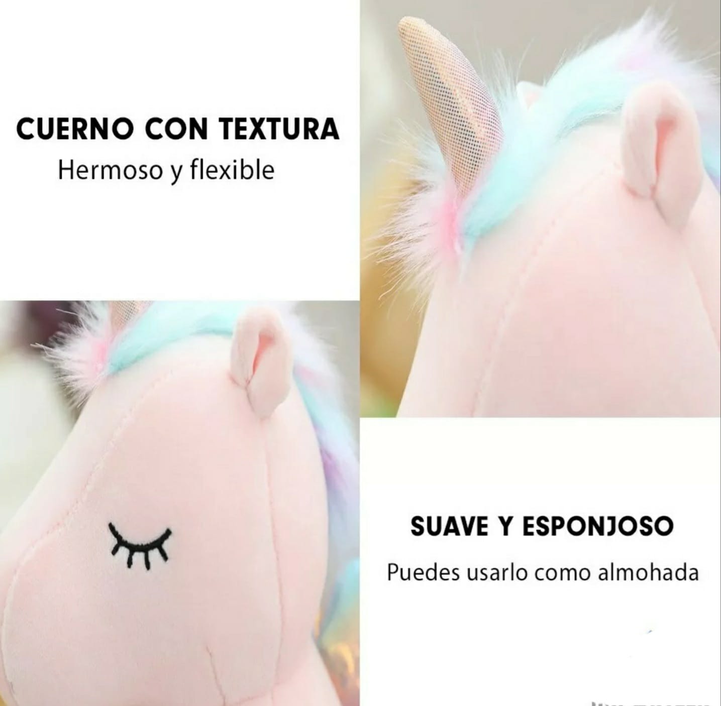 Bonito Peluche Rosa Suave Unicornio Hada Con Vestido Regalo