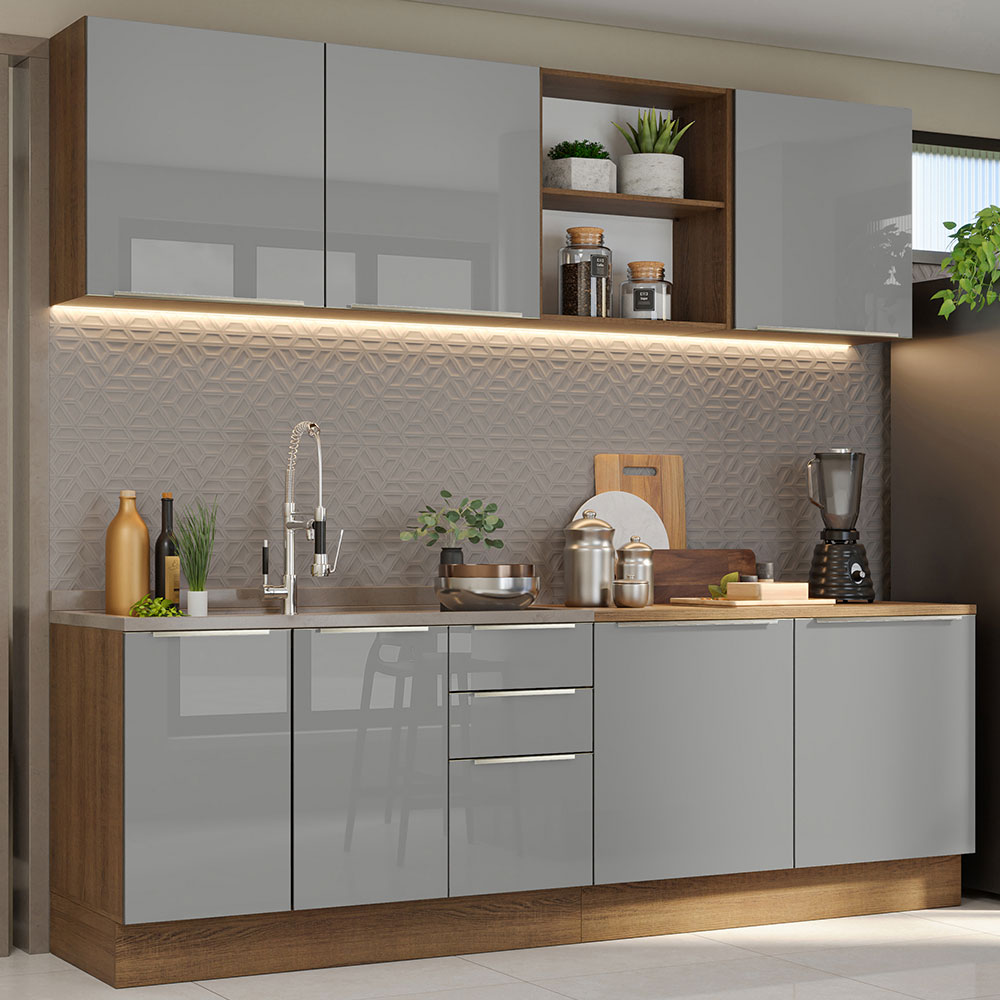 Cocina Integral Completa Modular Madesa Lux 240cm MG 05.