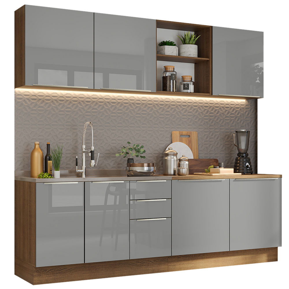Cocina Integral Completa Modular Madesa Lux 240cm MG 05.