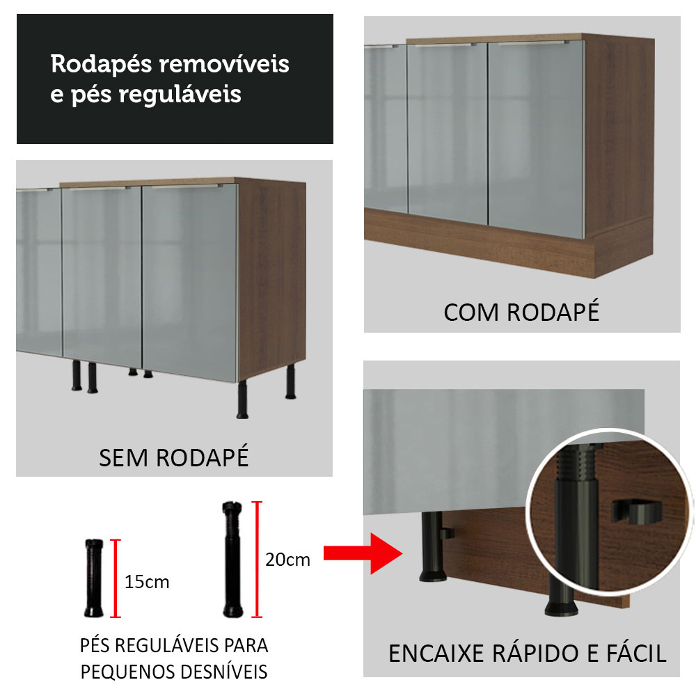 Cocina Integral Completa Modular Madesa Lux 240cm MG 05.