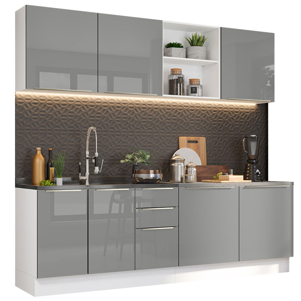 Cocina Integral Completa Modular Madesa Lux 240cm BG 05.