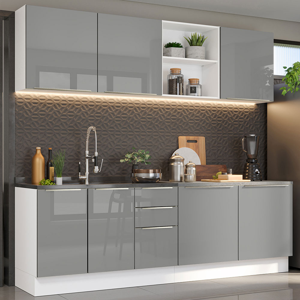 Cocina Integral Completa Modular Madesa Lux 240cm BG 05.
